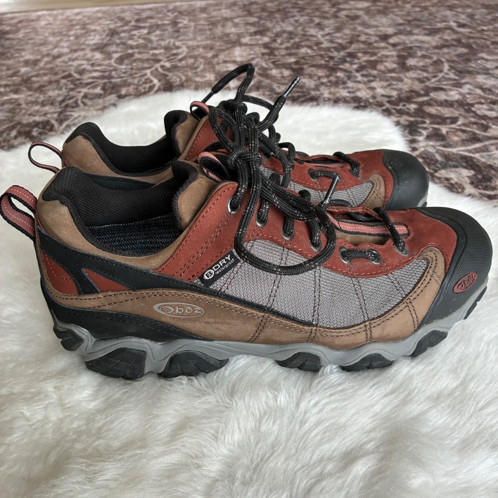 Oboz Firebrand II Low B-Dry Waterproof Hiking Shoes Mens 12W Earth Red 21301